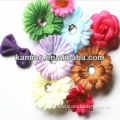 fancy fabric flower hair accessories wholesale virgin brazilian clip in hair extensions